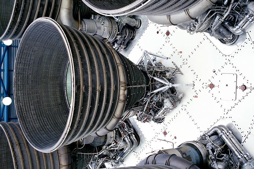 view of modern rocket engine